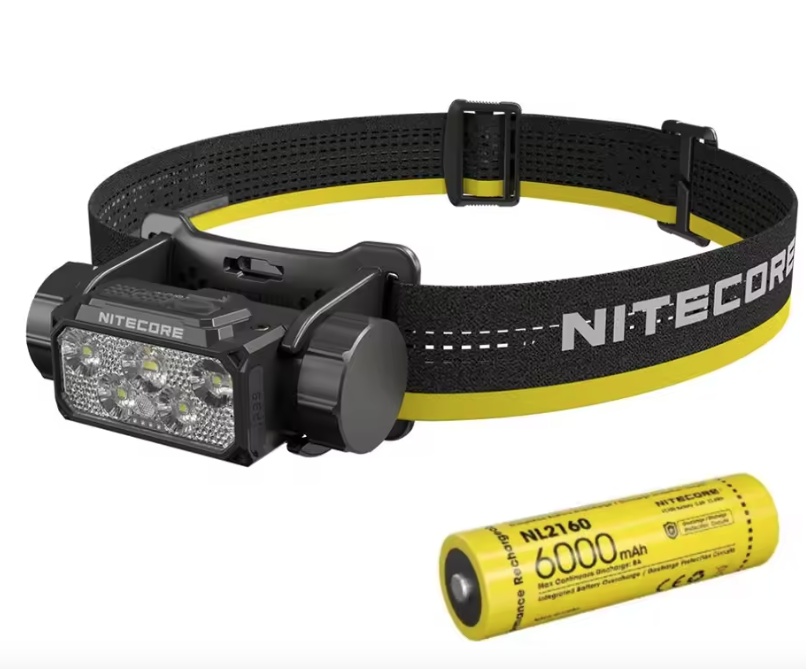 NITECORE HC70 UHE USB-C oppladbar arbeidshodelykt 1600 lumen robust konstruksjon for utendørseventyr og arbeidsplasser