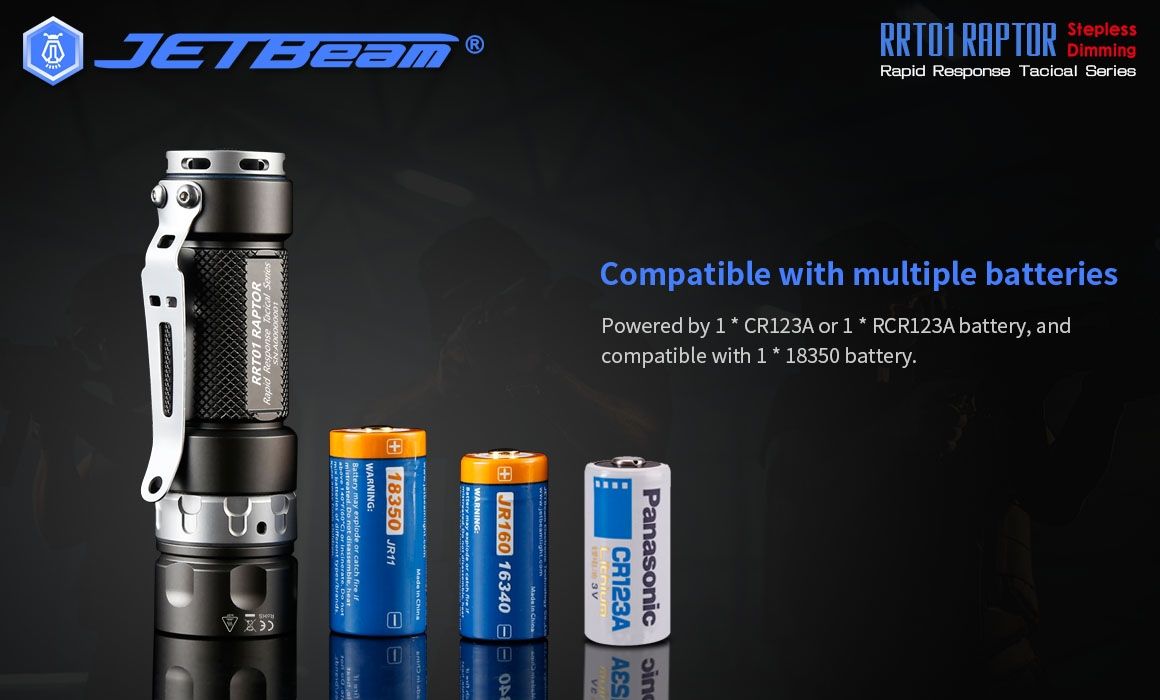 JETBeam JET-RRT01 XP-L 950 Lumen LED EDC lommelykt Slitesterk utendørsbelysning for camping og fotturer
