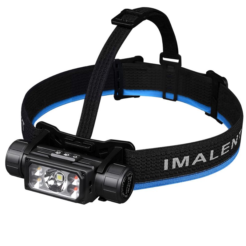 IMALENT HT70 Hodelykt med trippel lyskilder 3500 lumen oppladbar ergonomisk design for utendørseventyr