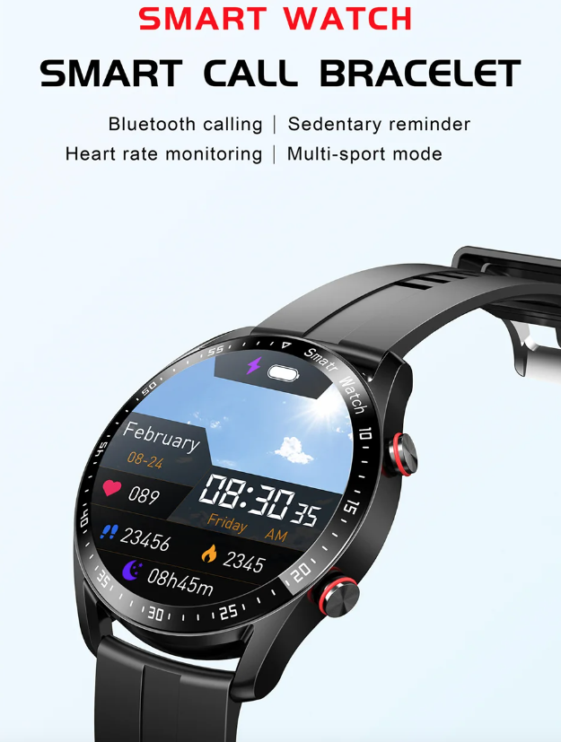 HW20 EKG+PPG Bluetooth-anrop Smartklokke