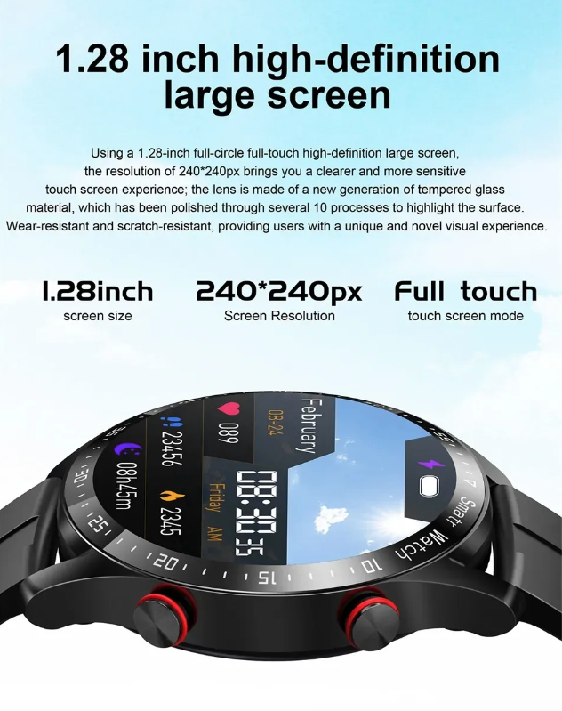 HW20 EKG+PPG Bluetooth-anrop Smartklokke