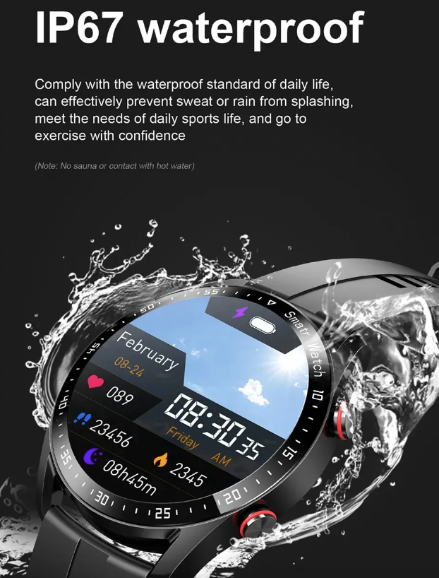 HW20 EKG+PPG Bluetooth-anrop Smartklokke