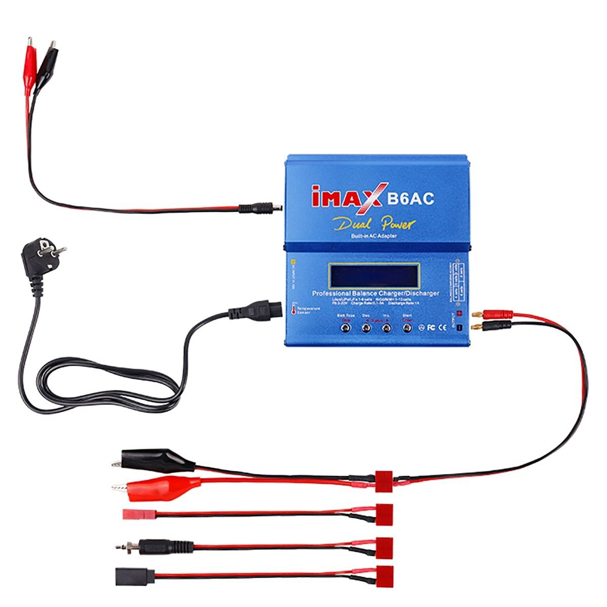 Imax B6AC 80W 6A RC-lader med digital LCD for LiPo NiMH-batteri – maksimal sikkerhet og hurtiglading