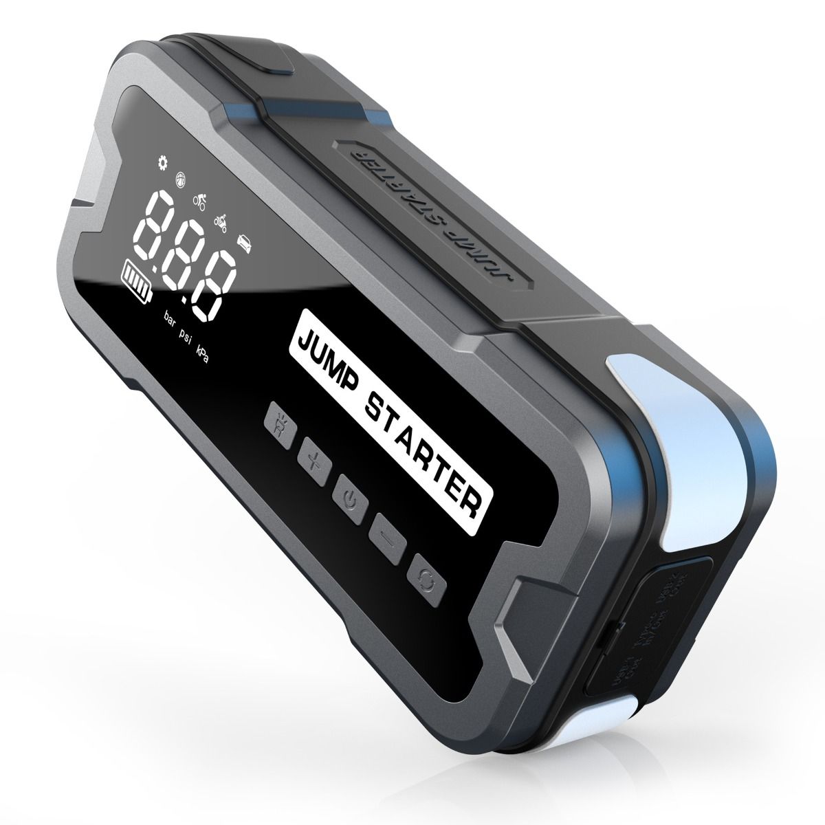 Bærbar startbooster powerbank med 2000A toppstrøm og kompakt design for bilbatteriproblemer