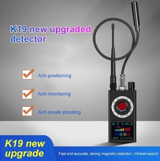 K19 trådløs RF-signaldetektor GPS-sporer kompakt sikkerhetsenhet for personvernbeskyttelse og overvåkingsdeteksjon