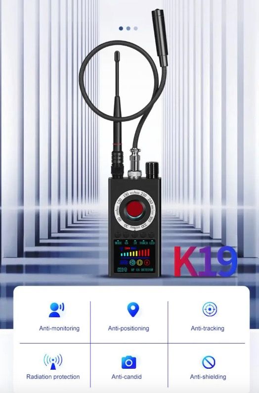 K19 trådløs RF-signaldetektor GPS-sporer kompakt sikkerhetsenhet for personvernbeskyttelse og overvåkingsdeteksjon