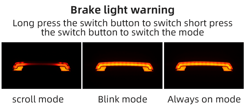 ROCKBROS LKWD-R1 Sykkellys Smart USB-LED med trådløs fjernkontroll for blinklys laserprojektor for sykkelsikkerhet