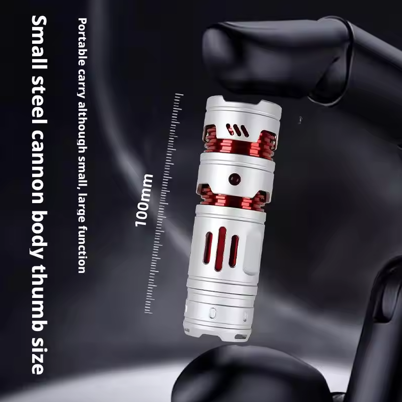 Bærbar mini EDC-lommelykt, USB-oppladbar, nøkkelringlykt