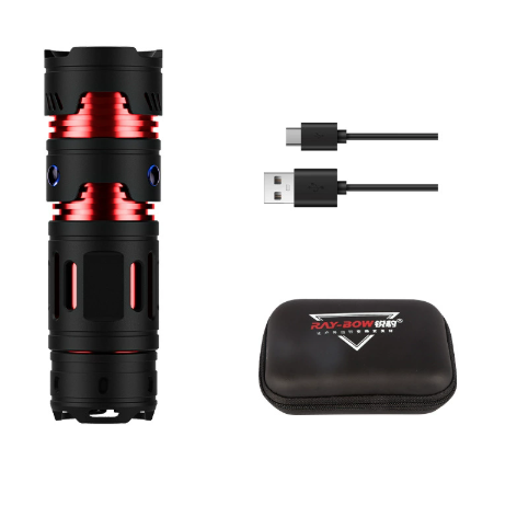 Bærbar mini EDC-lommelykt, USB-oppladbar, nøkkelringlykt