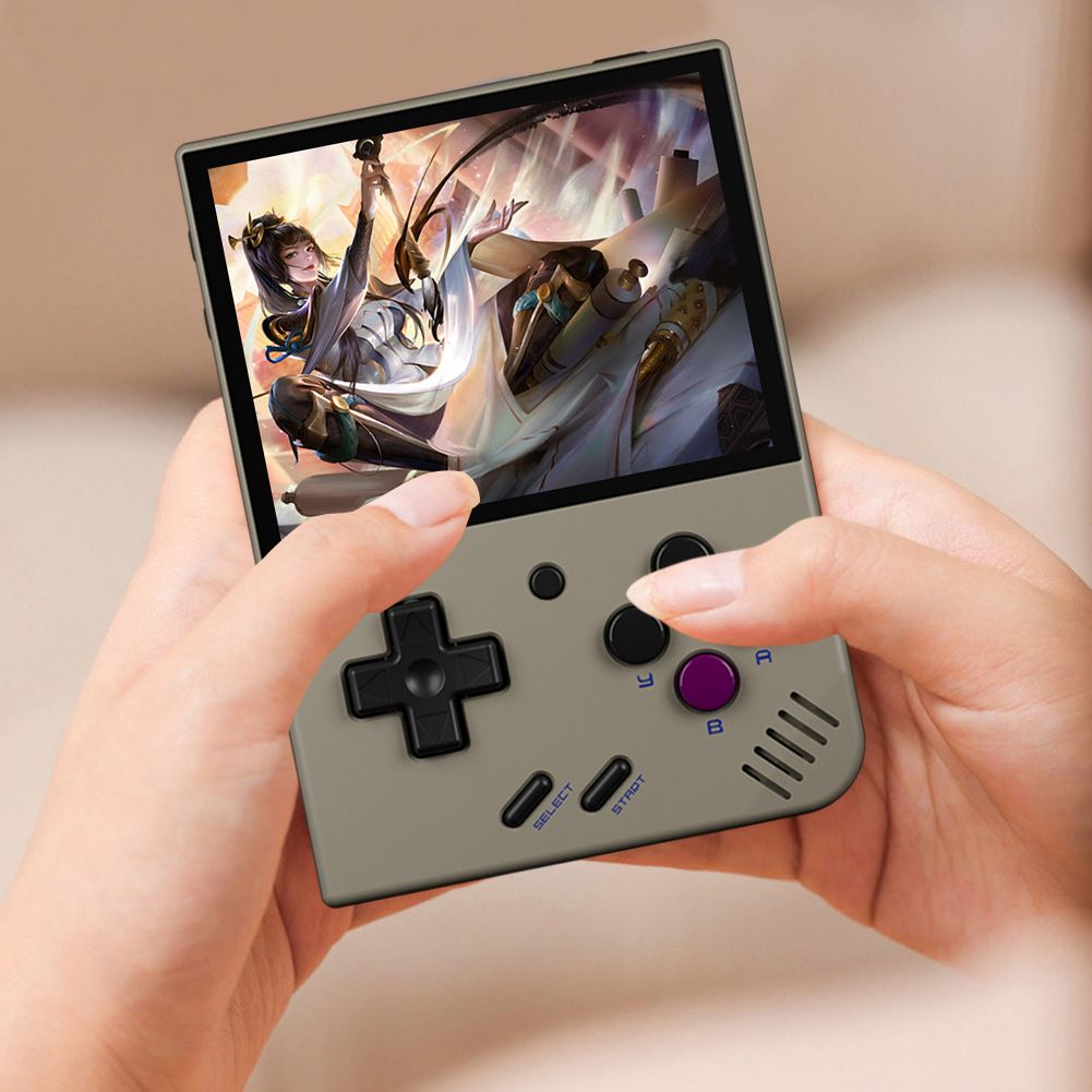MIYOO Mini Plus bærbar retro spillkonsoll, 3,5-tommers IPS-skjerm, lett, klassiske videospill, kompakt
