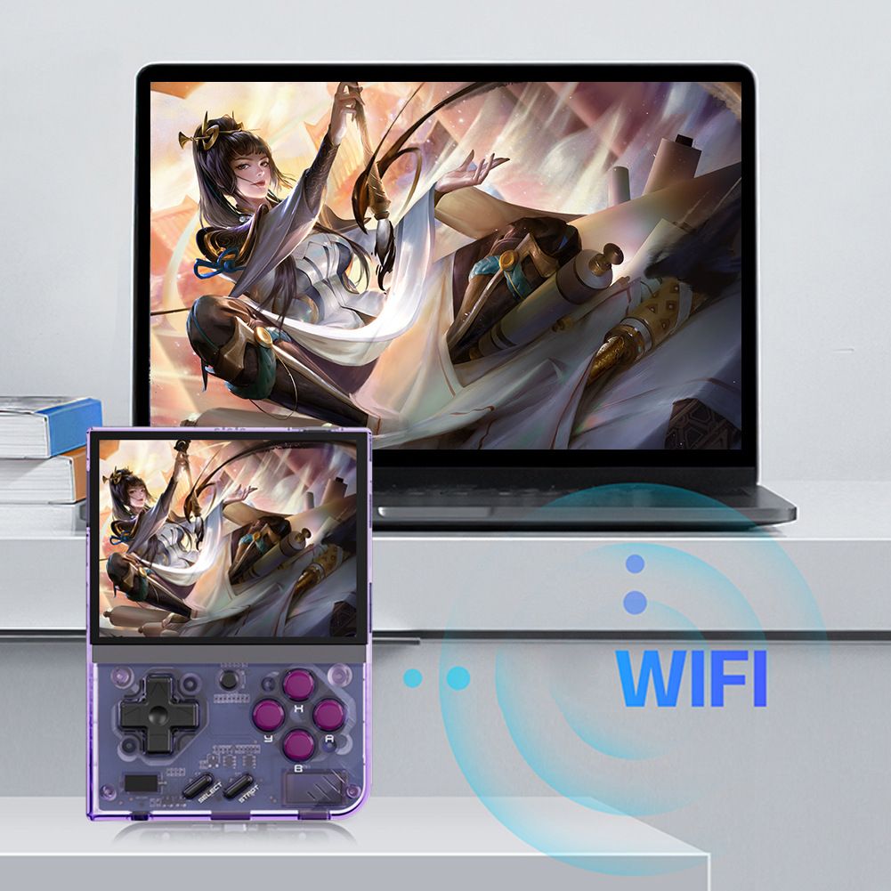 MIYOO Mini Plus bærbar retro spillkonsoll, 3,5-tommers IPS-skjerm, lett, klassiske videospill, kompakt