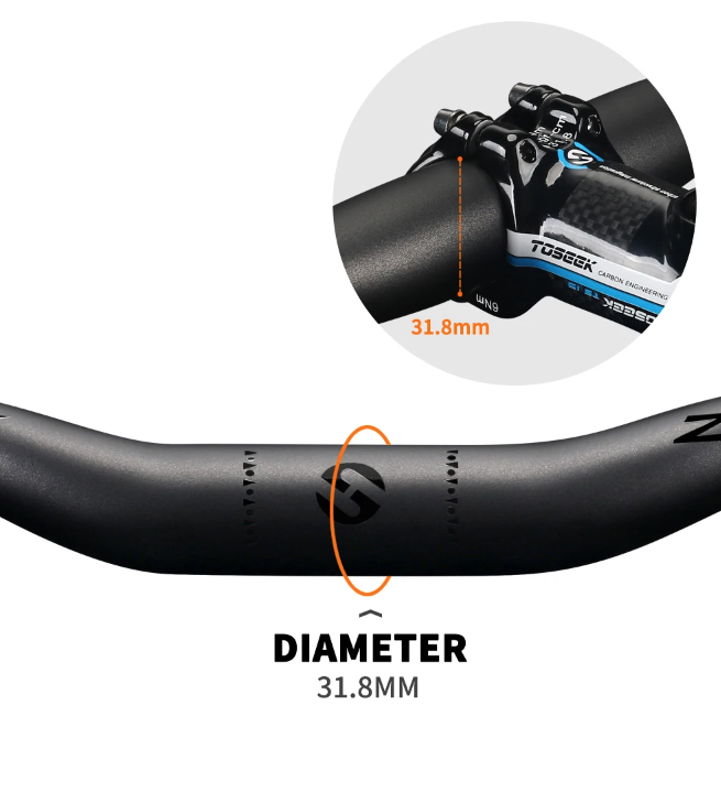 TOSEEK ZF-ONE MTB Carbon-styre 31.8mm Lettvekt Matt Svart 580mm 760mm Ergonomisk design Premium kvalitet
