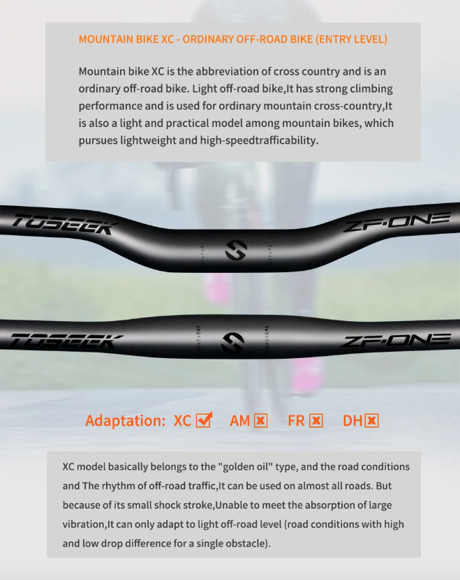 TOSEEK ZF-ONE MTB Carbon-styre 31.8mm Lettvekt Matt Svart 580mm 760mm Ergonomisk design Premium kvalitet