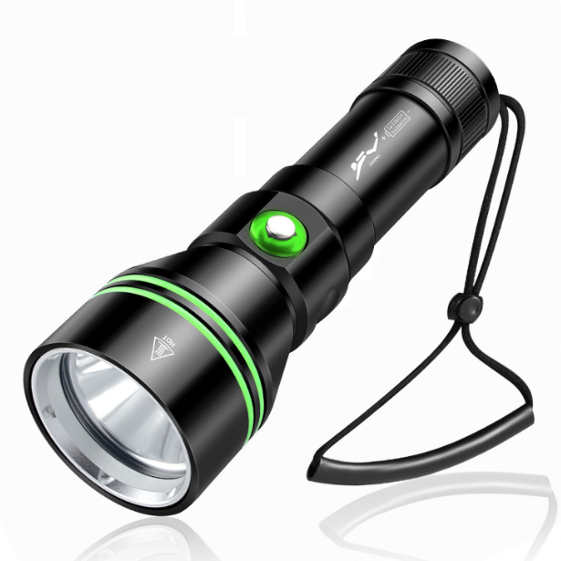 P70 dykkerlommelykt, dykkerlykt 5000 lumen superlyssterk lykt, IPX8 undervanns vanntett nattdykkerlykt 200 meter nedsenkbar lykt