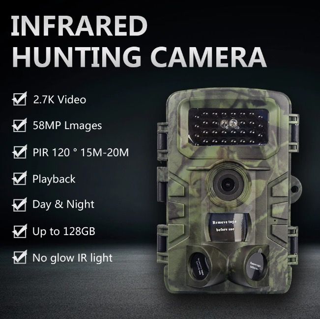 PR700 Trail Camera med infrarød nattvisjon og rask utløser for dyrelivsovervåking og hjemmesikkerhet