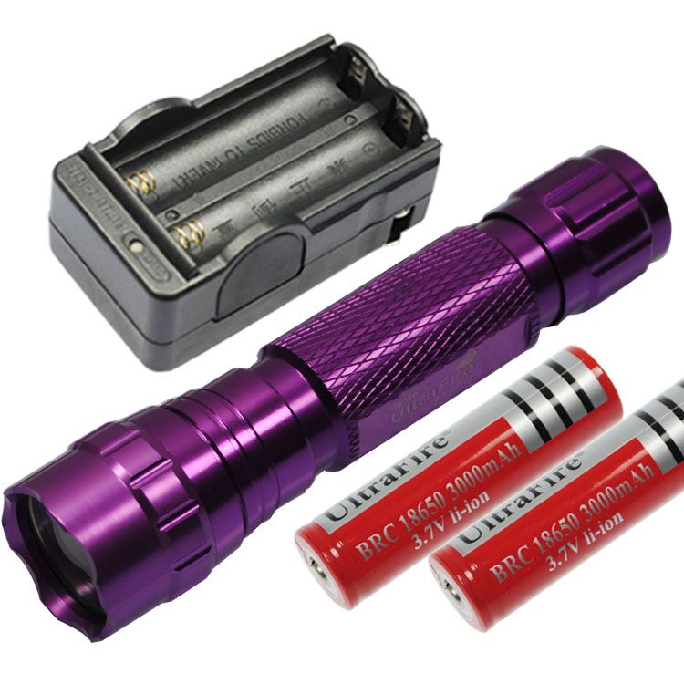Multi Farge Velg LED lommelykt 1300 LUMENS 5 Modus Ultrafire 501B robust aluminium for friluftsliv camping