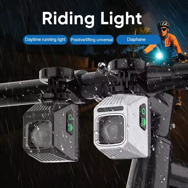 NiteBeam CL1600 Sykkel hengelys hodelykt for nattkjøring, frontlampe for terrengsykkel og landevei, antirefleks lommelykt, sykkeltilbehør