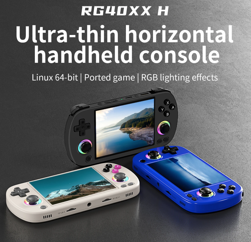 ANBERNIC RG40XX H Håndholdt spillkonsoll Linux 64-bit system 4.0 tommer IPS 3200mAh Retro videospillkonsoll