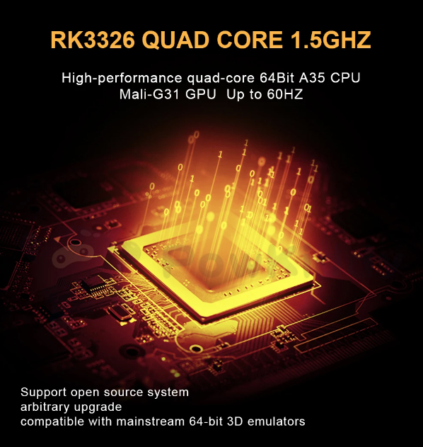 POWKIDDY RGB20S Håndholdt spillkonsoll for retrospilling med RK3326 3,5 tommers skjerm og spillemulatorer for N64 og PS1