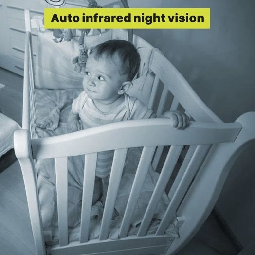 5-tommers babymonitor SM650 med HD 720P video, langvarig batteri, toveis lyd og bærbar spedbarnsovervåking