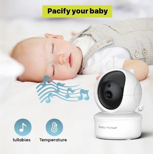 5-tommers babymonitor SM650 med HD 720P video, langvarig batteri, toveis lyd og bærbar spedbarnsovervåking