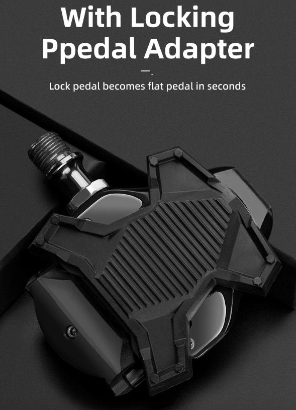 ROCKBROS SPD-SL landeveissykkelpedaler ultralette aluminium selvlåsende sykkelpedaler for forbedret stabilitet