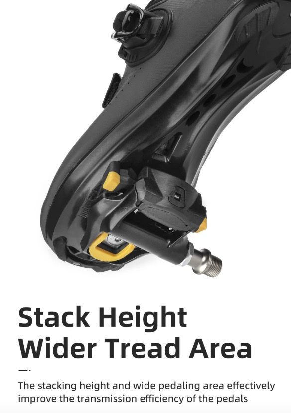 ROCKBROS SPD-SL landeveissykkelpedaler ultralette aluminium selvlåsende sykkelpedaler for forbedret stabilitet