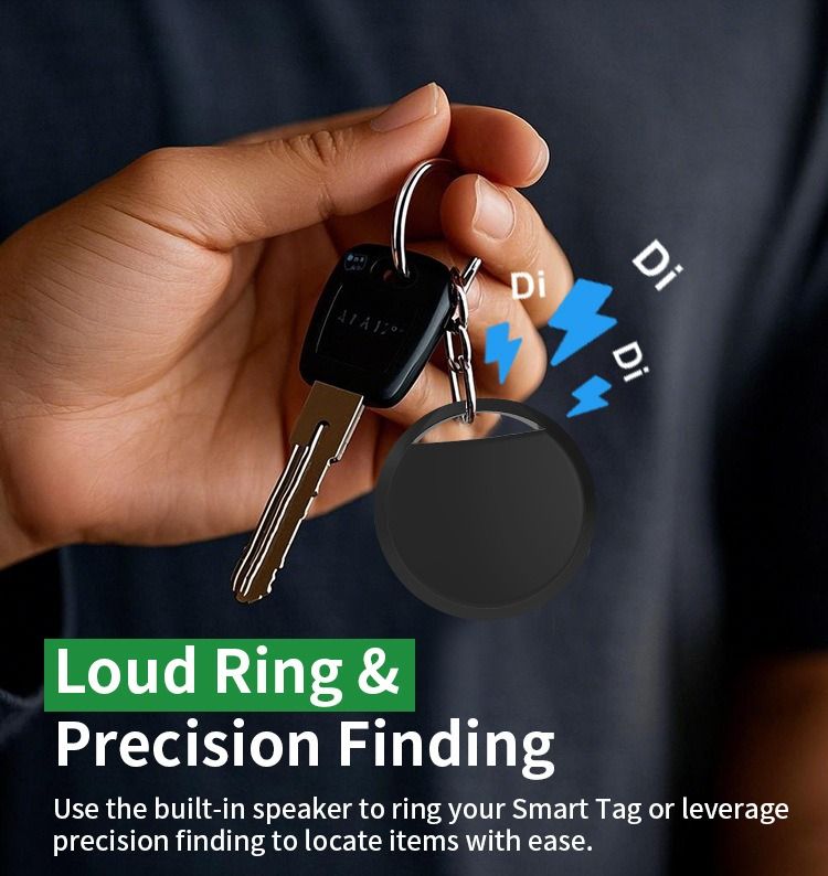 Bluetooth Tracker Tags for Luggage, 4-Pack, Android & Google Find My Device, Replaceable Battery
