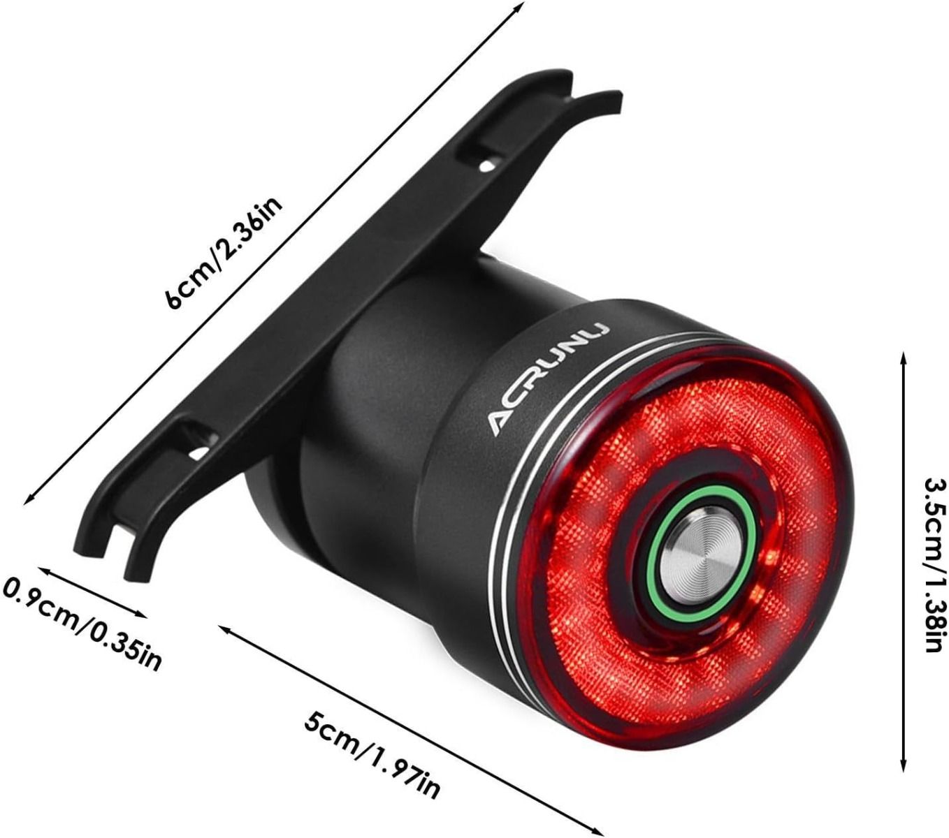 Smart sykkel baklys bremsesensor sykkel baklys setepinne baklys vanntett USB-lading sykkel baklys
