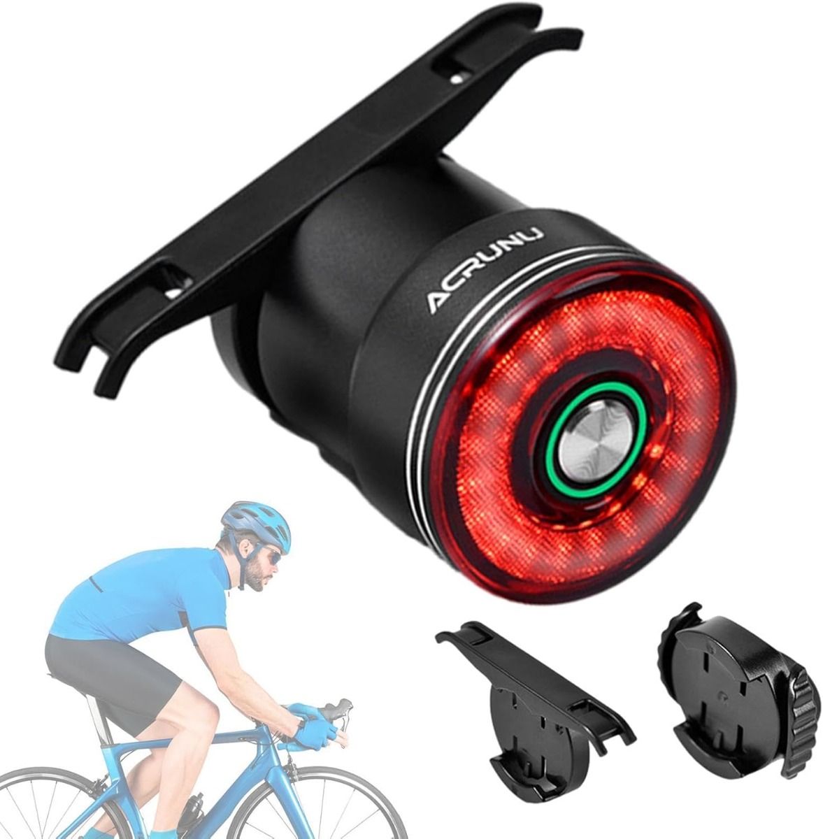Smart sykkel baklys bremsesensor sykkel baklys setepinne baklys vanntett USB-lading sykkel baklys