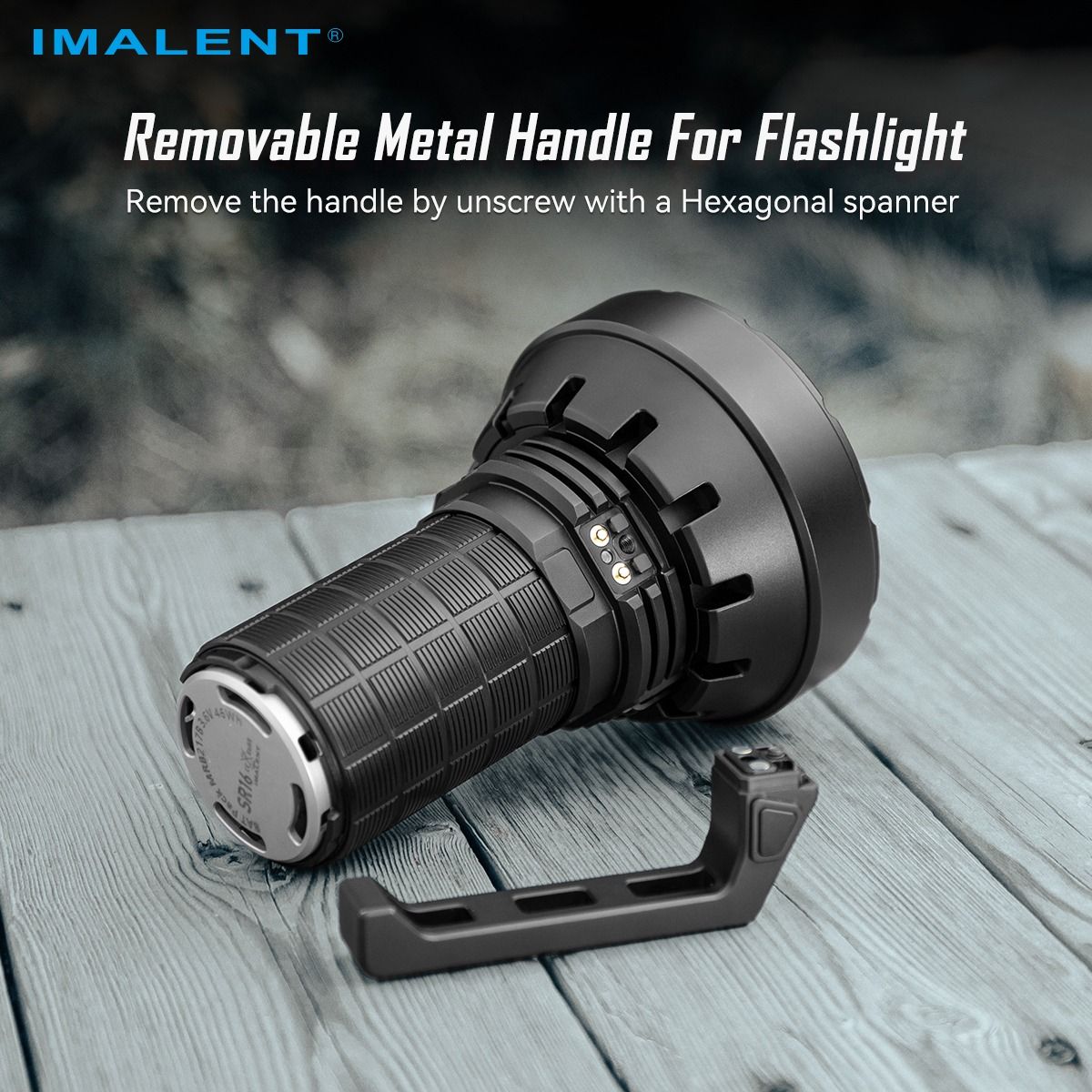 IMALENT SR16 55000 Lumen langstrålende lommelykt 1715 meter LED-lommelykt