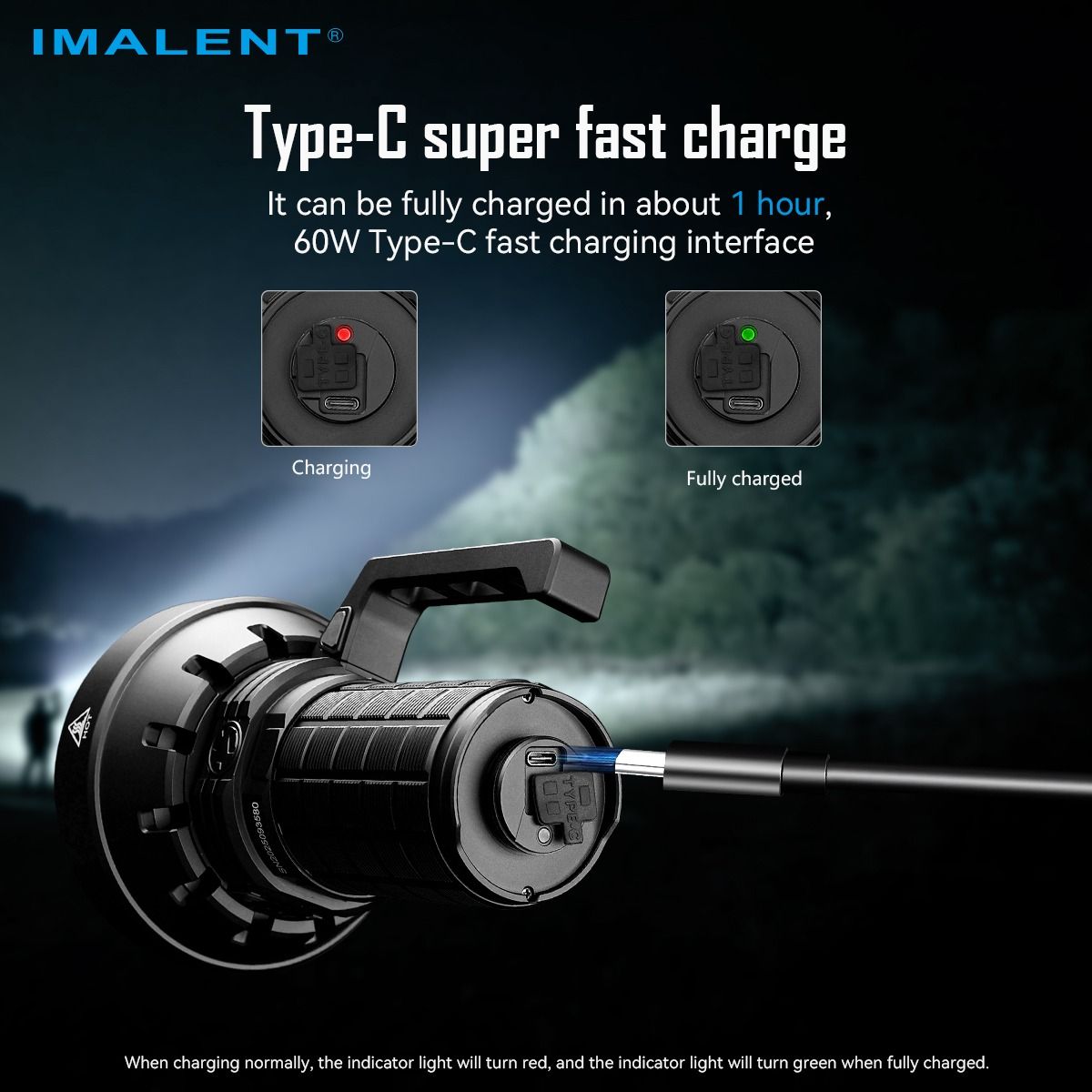 IMALENT SR16 55000 Lumen langstrålende lommelykt 1715 meter LED-lommelykt