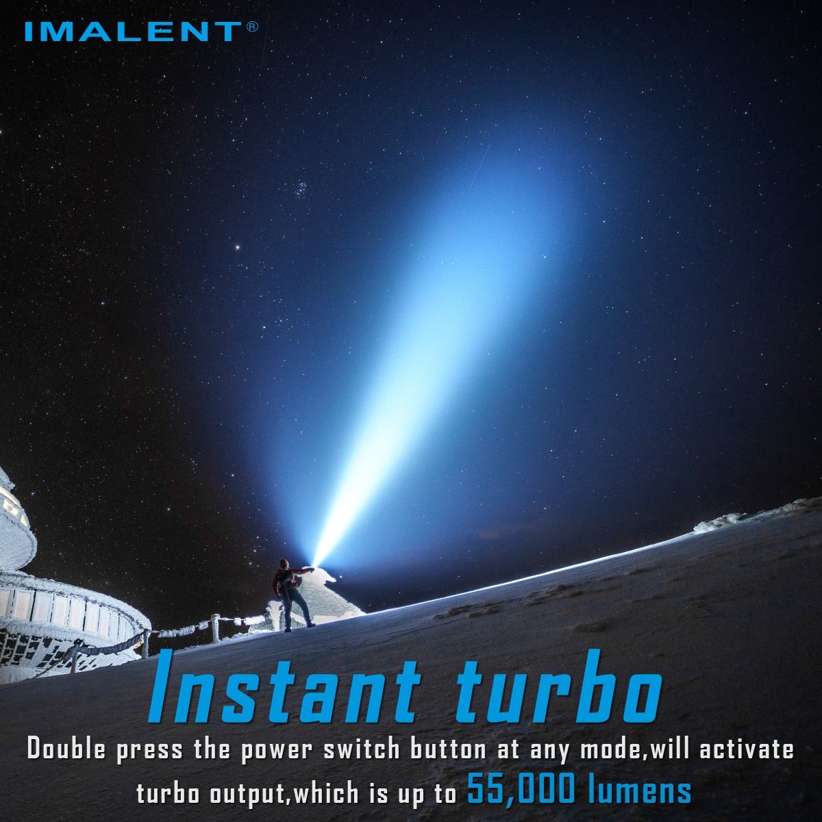 IMALENT SR16 55000 Lumen langstrålende lommelykt 1715 meter LED-lommelykt