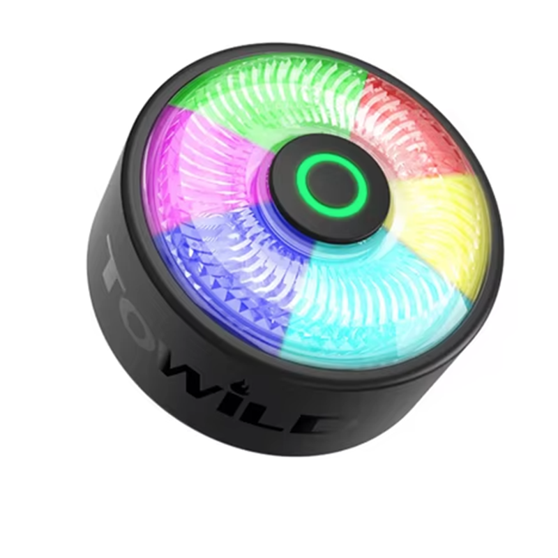 TOWILD TL03Pro LED-sykkelbaklys med smart bremsesensor, syvfarget blink, slitesterkt sykkeltilbehør