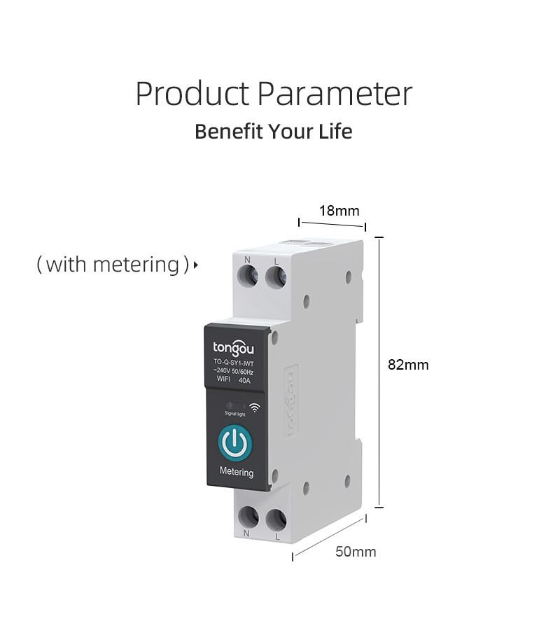 TUYA WIFI Smart Circuit Breaker for Smart Home – trådløs fjernkontrollbryter via APP TONGOU