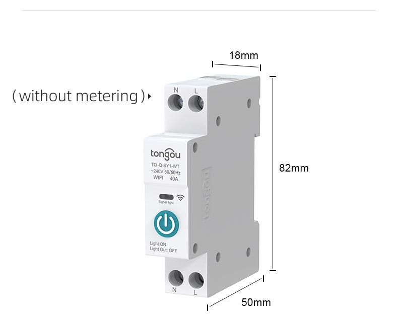 TUYA WIFI Smart Circuit Breaker for Smart Home – trådløs fjernkontrollbryter via APP TONGOU