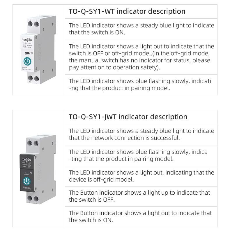 TUYA WIFI Smart Circuit Breaker for Smart Home – trådløs fjernkontrollbryter via APP TONGOU