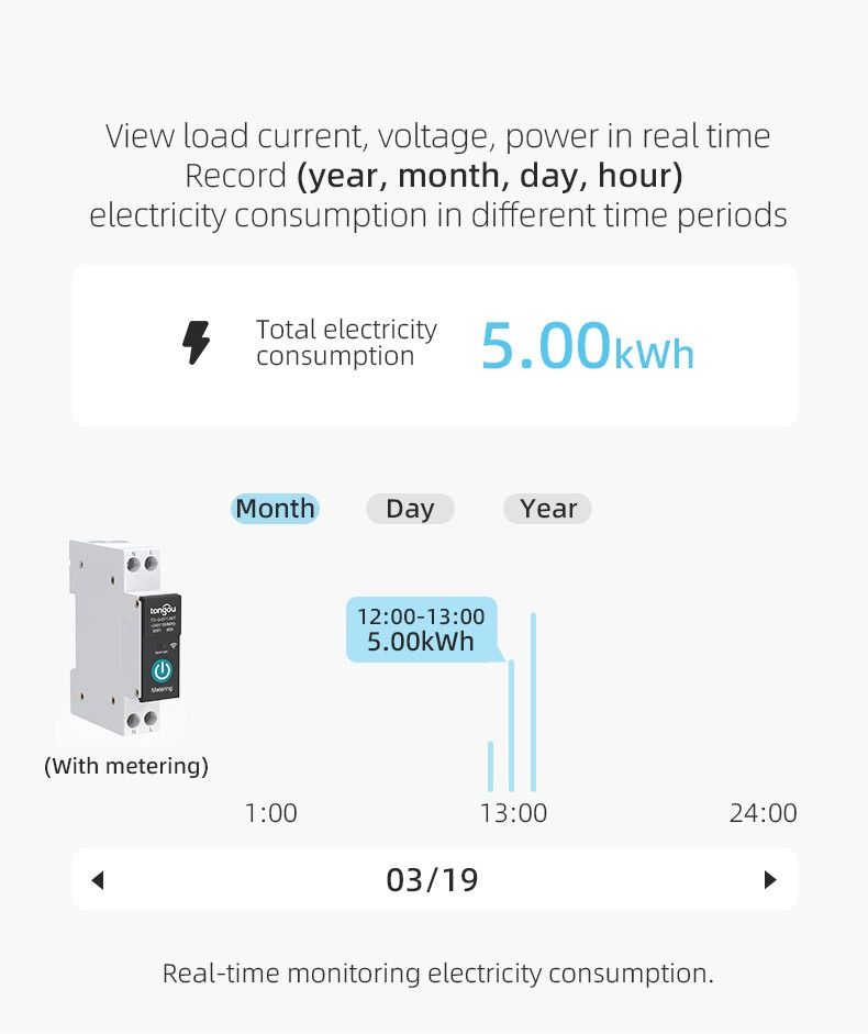 TUYA WIFI Smart Circuit Breaker for Smart Home – trådløs fjernkontrollbryter via APP TONGOU
