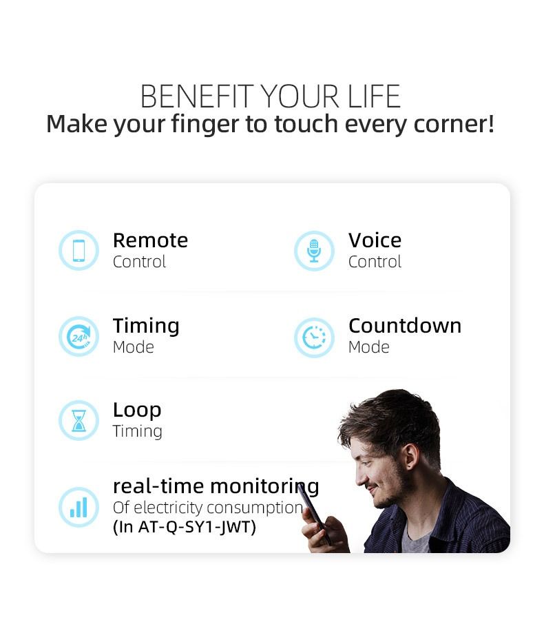 TUYA WIFI Smart Circuit Breaker for Smart Home – trådløs fjernkontrollbryter via APP TONGOU