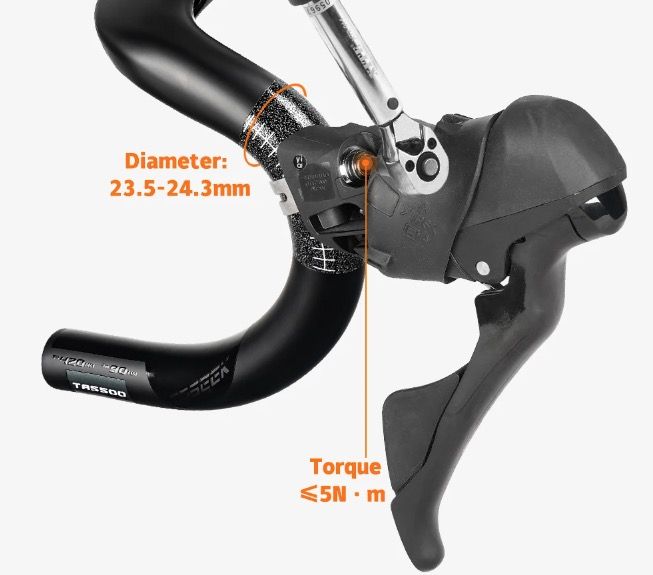 TOSEEK TR5500 landeveissykkelstyre lettvekt full karbonfiberstamme aerodynamisk design matt sort finish