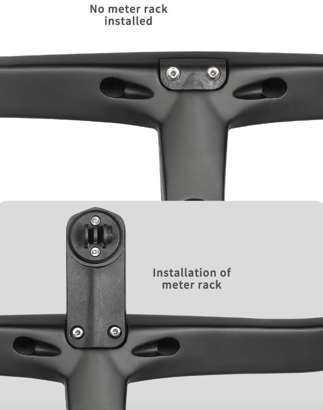 TOSEEK TR5500 landeveissykkelstyre lettvekt full karbonfiberstamme aerodynamisk design matt sort finish
