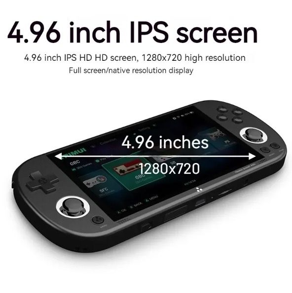 Trimui Smart Pro Vintage håndholdt spillkonsoll 4,96 tommer HD IPS-skjerm bærbar spilling langvarig batteri