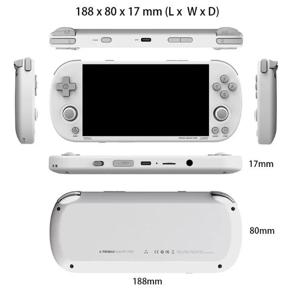 Trimui Smart Pro Vintage håndholdt spillkonsoll 4,96 tommer HD IPS-skjerm bærbar spilling langvarig batteri