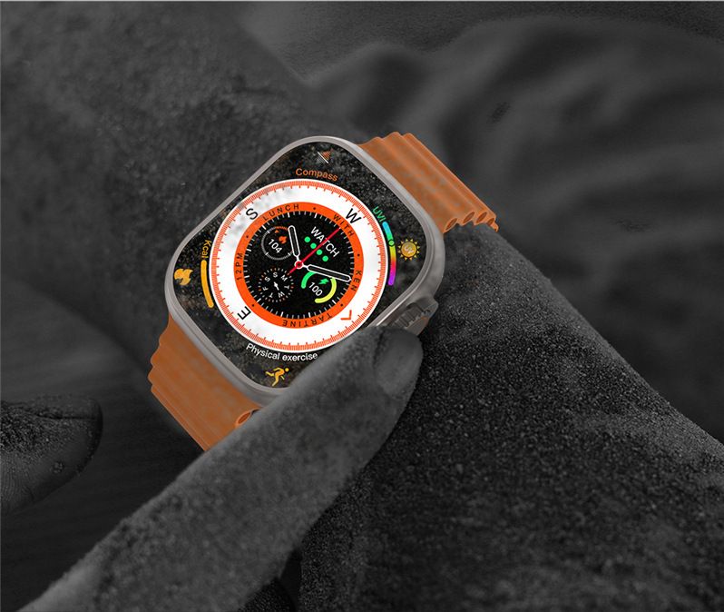49mm Smart Watch Ultra 9 Bluetooth-anrop NFC Kompass GPS-rutesporing IP68 Smartwatch