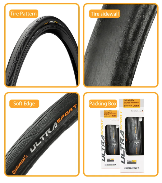 Continental ULTRA SPORT Ⅲ GRAND SPORT RACE landeveissykkeldekk 700x23C/25C/28C Lettvekt Slitesterk Punkteringssikker
