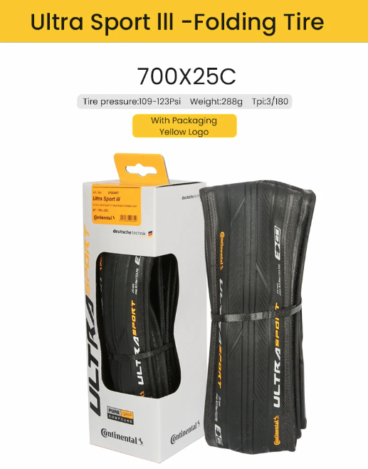 Continental ULTRA SPORT Ⅲ GRAND SPORT RACE landeveissykkeldekk 700x23C/25C/28C Lettvekt Slitesterk Punkteringssikker