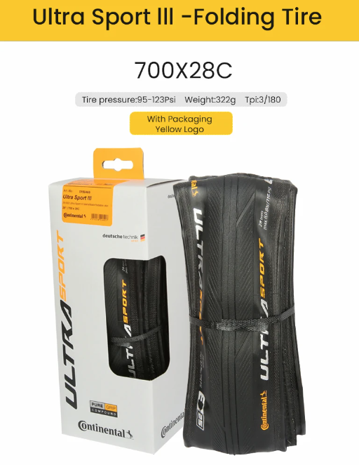 Continental ULTRA SPORT Ⅲ GRAND SPORT RACE landeveissykkeldekk 700x23C/25C/28C Lettvekt Slitesterk Punkteringssikker