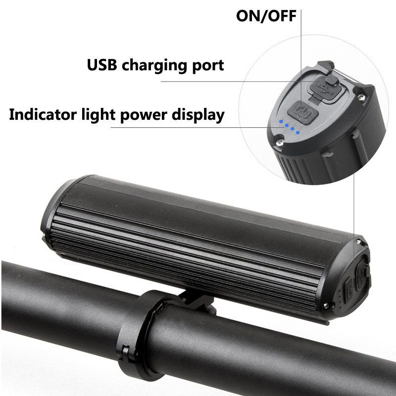 Frontlys for sykkel LED 5200 lumen USB-lading vanntett lommelykt slitesterk MTB-sykkelsikkerhetsutstyr