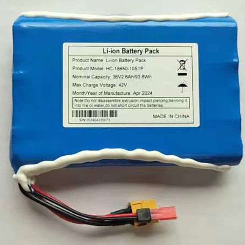 36V Li-Ion elektrisk skateboardbatteri 10S1P høyspentbatteri oppladbart ytelsesbatteri