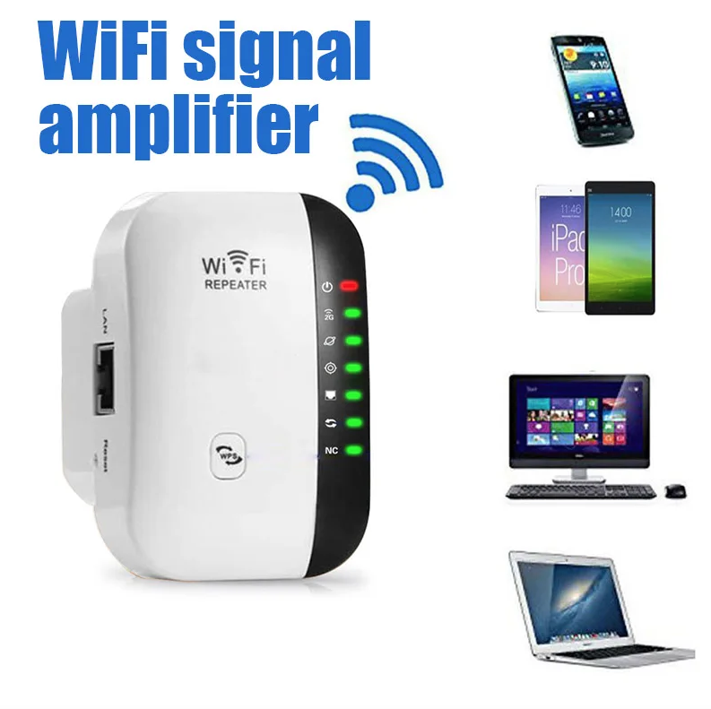 WiFi-repeater trådløs signalforsterker nettverksutvider hjemmeruter gjennom veggen soverom mottar bevegelse